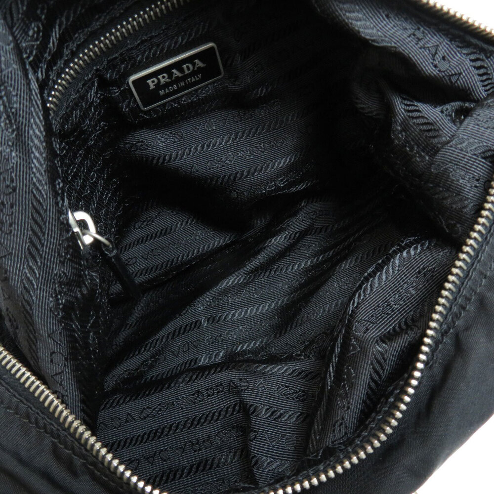 Prada Logo Plate Black Shoulder Crossbody Bag - Picture 5 of 11